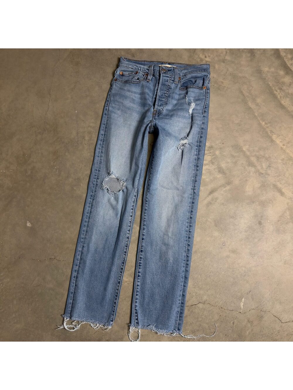 Levi's Wedgie Straight Jeans Womens 27x28 Distressed